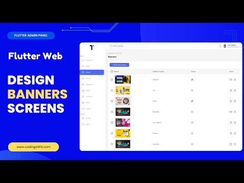 Flutter Admin Panel: Build Responsive Flutter Banners Screens UI | eCommerce App