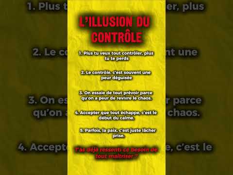 Pourquoi vouloir tout contrôler détruit ta paix