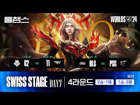 4라운드 2-1/1-2팀 대전 하이라이트│Swiss Stage Day7│2024 Worlds│울프와 함께 보는 롤드컵