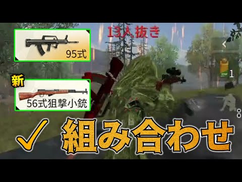 【荒野行動】初めての「95式＆56式」 の組み合わせ！！！13キル無双/嵐