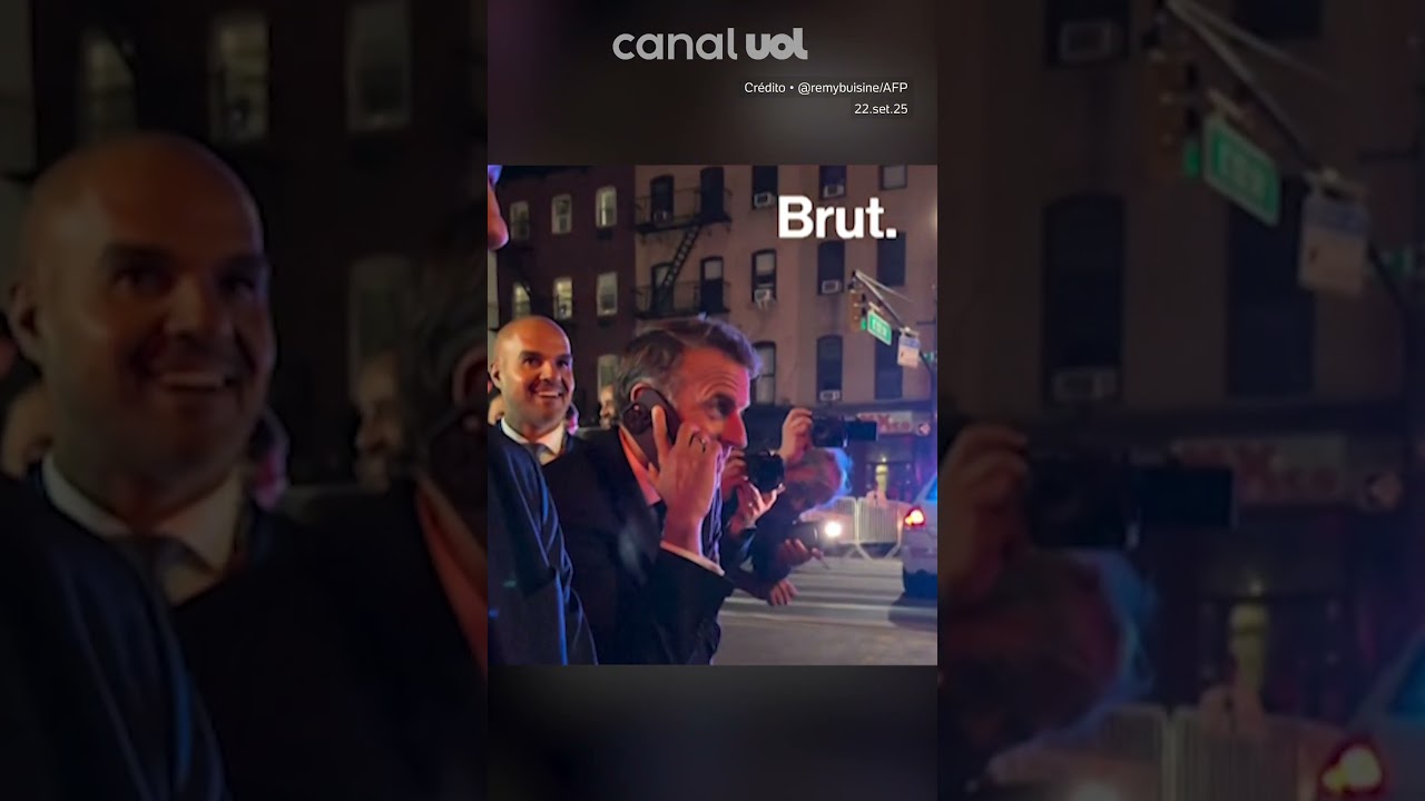 Macron é barrado em rua de Nova York e liga para Trump veja vídeo