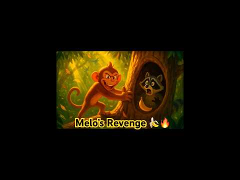 Melo Got the Banana Back 🍌🐒 Watch What He Did! 🍌😲 #cartoon #funny #monkey #animation #shorts