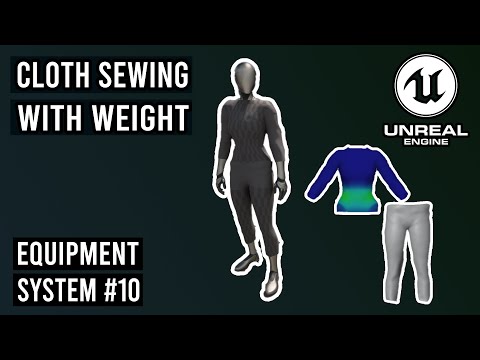 Cloth Sewing in Blender for Unreal Engine   - Equipment System #10 #ue5