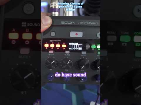 I record in my camera and on the P4￼next for safety and a backup source of audio