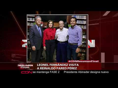 Leonel Fernández visita a   Reinaldo Pared Pérez