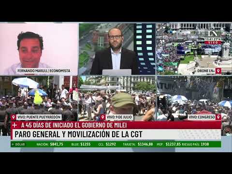 La CGT realiza el primer paro contra el Gobierno de Milei;el análisis del economista Fernando Marull