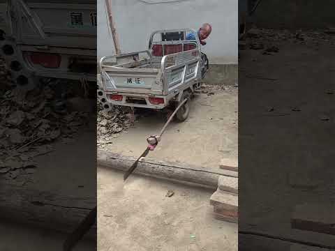 Sawing timber #The wisdom of the working people