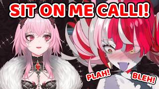 Ollie went FERAL When She saw Calli new Monster Hunter Outfit (Hololiv