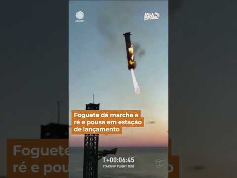 Foguete dá marcha à ré e pousa em estação de lançamento #shorts