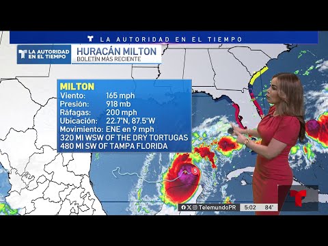 Milton cobra fuerza y alcanza nuevamente la categoría 5