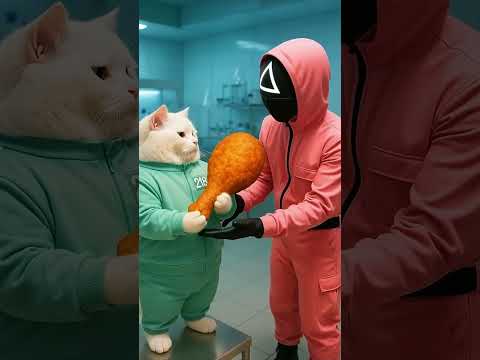 capybara và mèo béo tập Gym #funny #squidgame #capybara