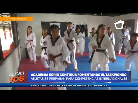 Academia Korio desarrollando el Taekwondo nicaragüense