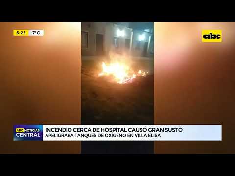 Incendio cerca de hospital causó gran susto