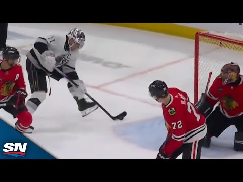 Byfields Beauty Backhand Feed Sets Up Kopitar for Tap-In Goal to Chase Soderblom