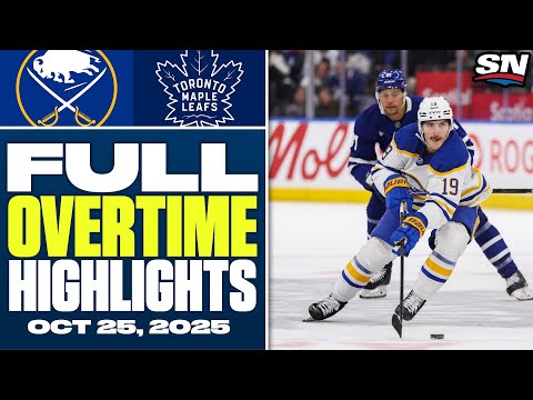 Buffalo Sabres at Toronto Maple Leafs | FULL Overtime Highlights - October 25, 2025