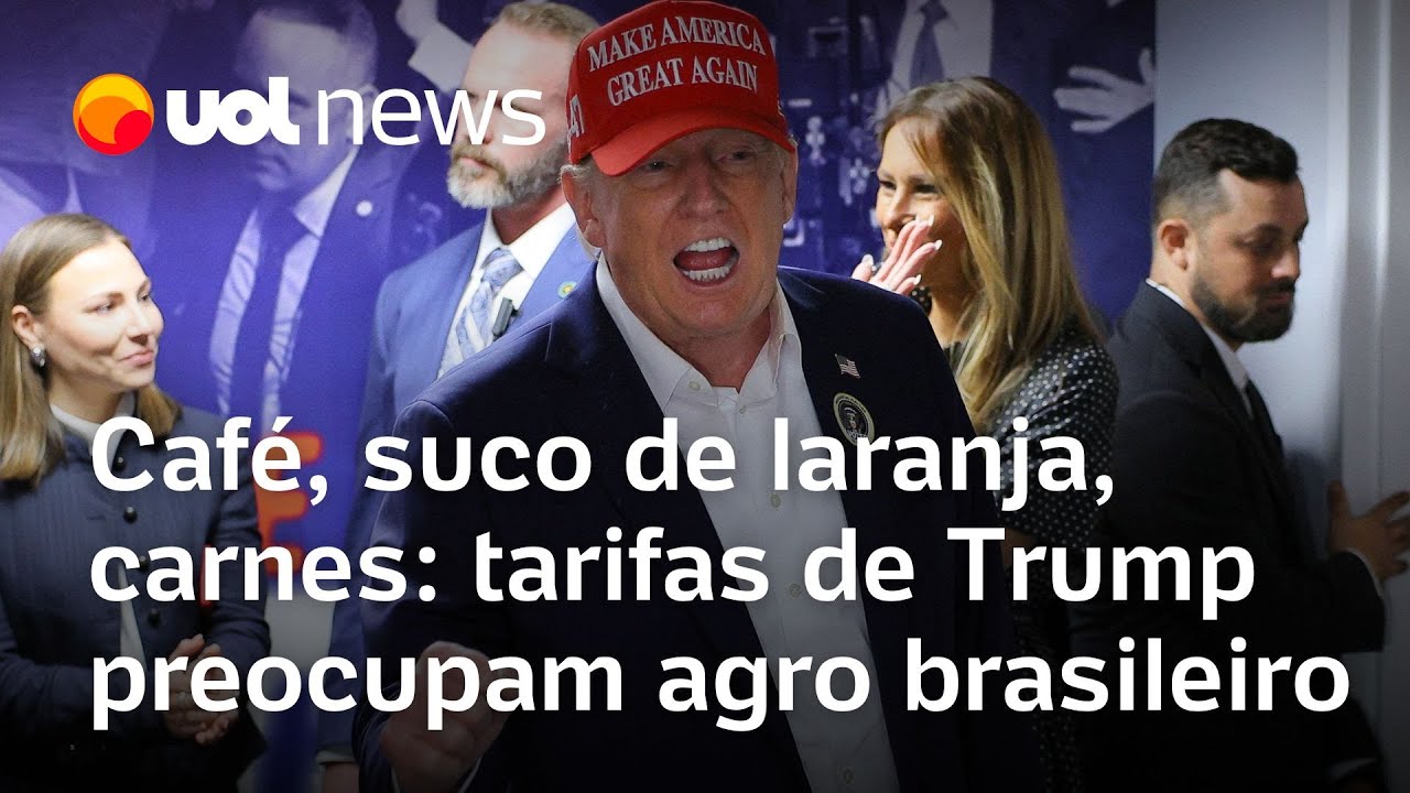 Café suco de laranja carnes tarifas de Trump preocupam agro brasileiro | Denyse Godoy