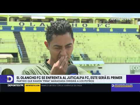 Jugador del Juticalpa hace petición a sus compañeros antes de afrontar la segunda vuelta