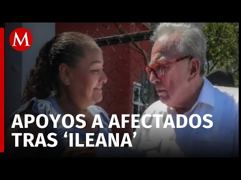 Rubén Rocha entrega apoyos a afectados tras 'Ileana'