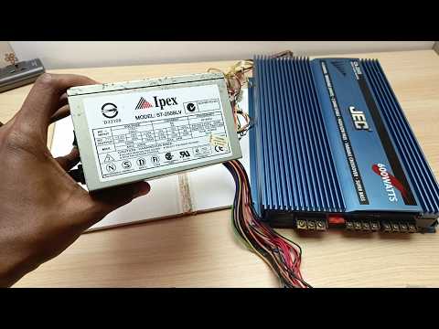 How to Connect Computer Power Supply Unit to Car Audio Amplifier at home setup
