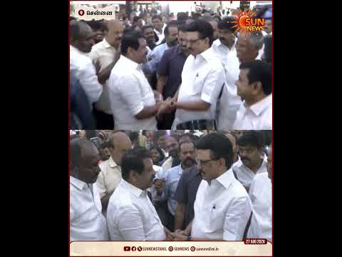 திருமண நிகழ்வு சந்தித்து நலம் விசாரித்துக்கொண்ட  மு.க.ஸ்டாலின் மற்றும் நயினார் நாகேந்திரன் | Chennai