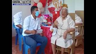 Pasó de un siglo a otro, llega a 101 años de vida Ana Isabel en Luruaco, Atlántico
