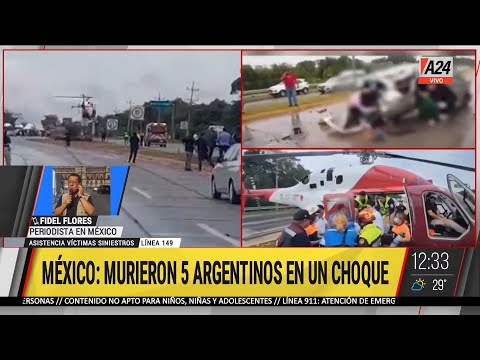 Tragedia en México: murieron 5 argentinos en un choque