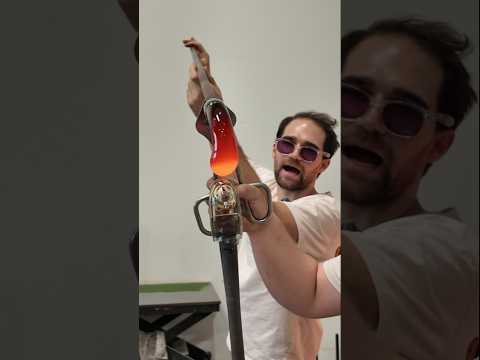 Watch Us Sculpt a Blazing Orange Pumpkin From Molten Glass! 🔥 #satisfying #glassblowing #glassart