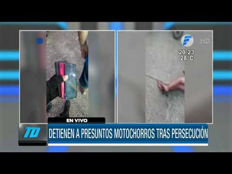 Detienen a presuntos motochorros tras persecución en Asunción