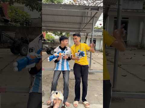 Ronaldo messi mainan tembak air bareng #shorts