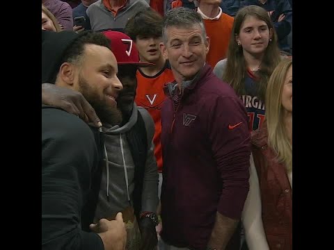 Steph Curry & Michael Vick in the house for Virginia Tech vs. Virginia | #shorts