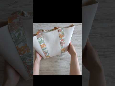 ポケット付きトートバッグの作り方/Easy Tote Bag/Sewing tutorial DIY#shorts
