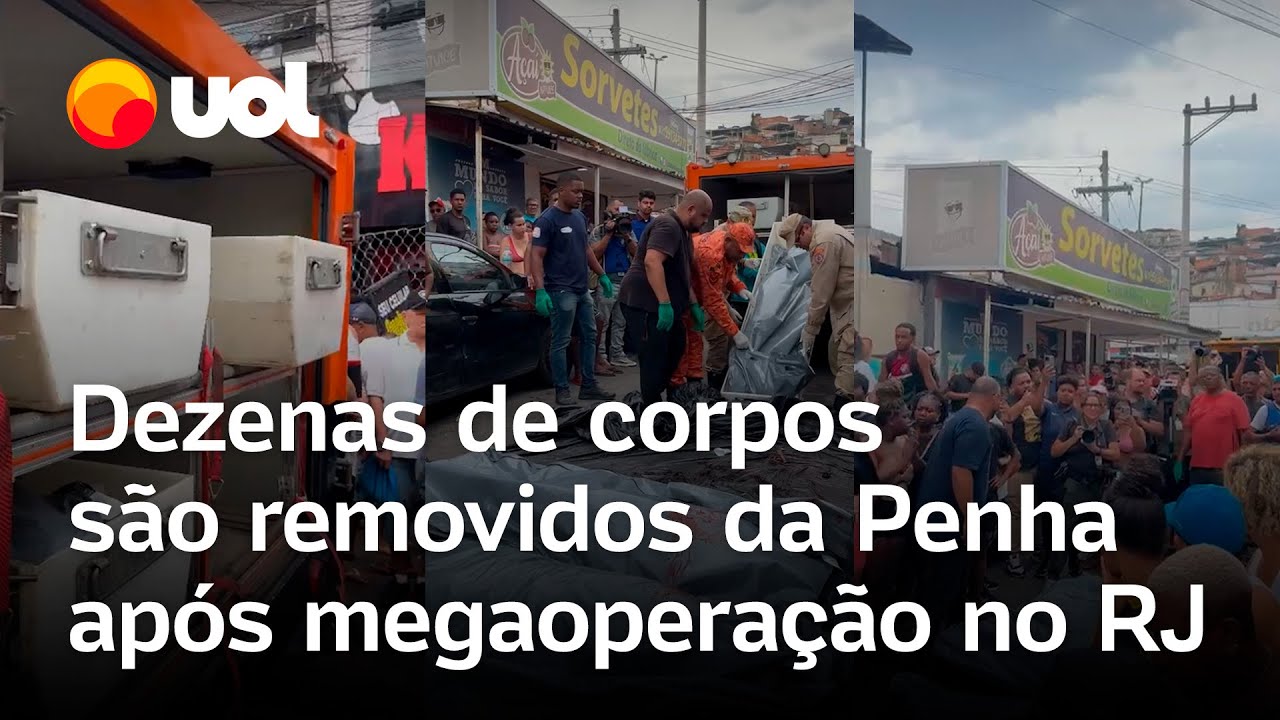 Corpos no Rio de Janeiro dezenas de pessoas mortas são retiradas do Complexo da Penha após operação  TV Online Corpos no Rio de Janeiro dezenas de pessoas mortas são retiradas do Complexo da Penha após operação