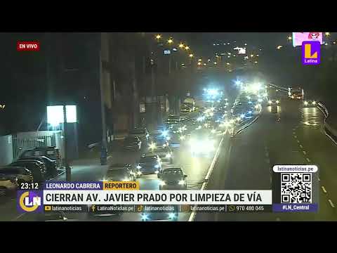 Cierran avenida Javier Prado por limpieza de vía
