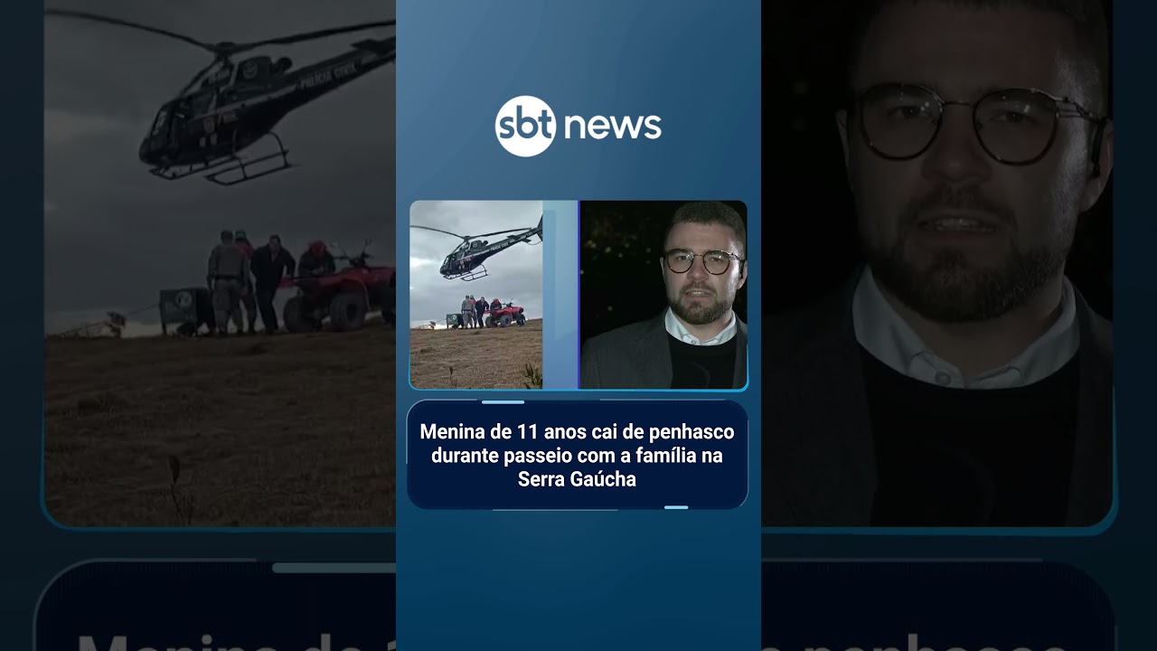Menina de 11 anos cai de penhasco durante passeio com a família na Serra Gaúcha