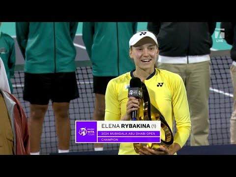 Elena Rybakina Discusses 7th WTA Title | Abu Dhabi F