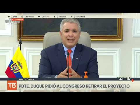Colombia: Presidente Iván Duque retira proyecto de reforma tributaria que originó manifestaciones