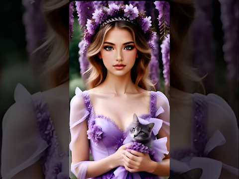 Girls-606 #lady #cat #relaxing