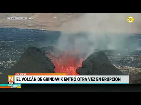 Islandia: el volcán de Grindavik entró otra vez en erupción ?N8:00? 29-03-24