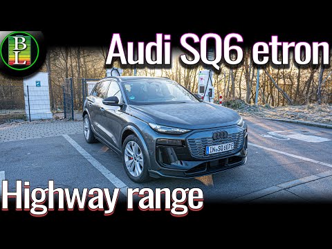 Audi SQ6 etron (95kWh) - 130km/h (81mph) range test