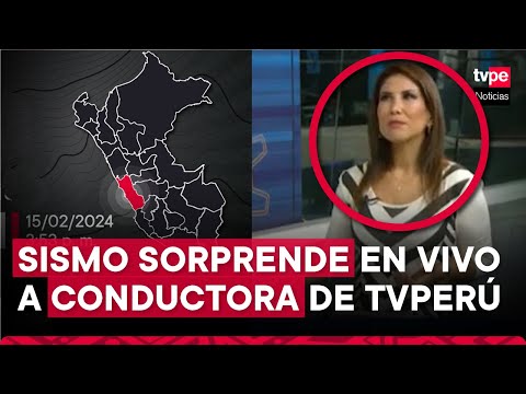 La calmada reacción de conductora de TVPerú Noticias durante el fuerte en sismo en Lima