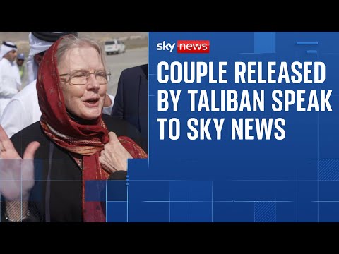 Freed British couple speak to Sky's Cordelia Lynch