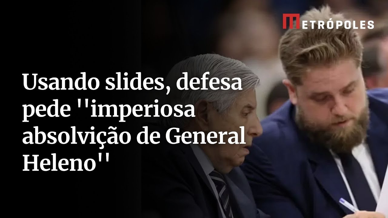 Usando slides pede imperiosa absolvição de General Heleno
