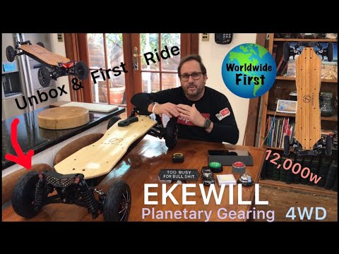 EkeWill GTX 4WD Planetary Gearing 12,000 watts AllTerrain EBoard - Andrew Penman EBoard Vlog No.159