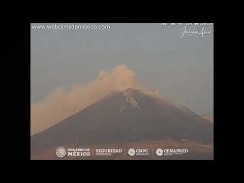 Así lució el volcán Popocatépetl esta mañana