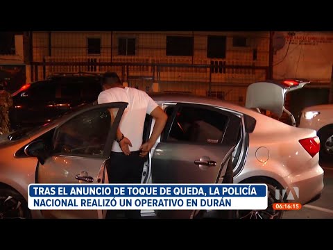 Policía realizó un operativo en Durán tras el anuncio de toque de queda