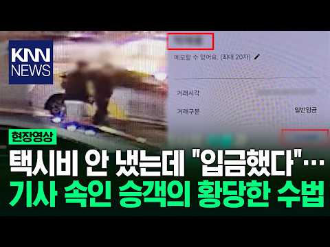 택시비 안 냈는데 "입금했다"… <strong>기사</strong> 속인 승객의 황당한 수법 / KNN