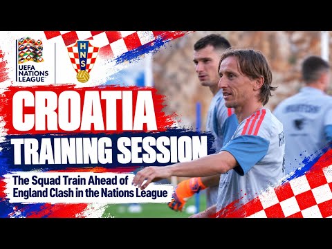 Croatia train ahead of their Nations League <strong>tie</strong> with England