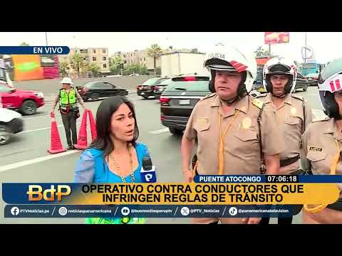 Puente Atocongo: realizan operativo contra transporte informal en la Panamericana Sur
