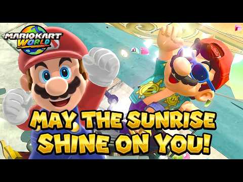 Mario Kart World Flower Cup Sightseeing Mario on Dread Sled