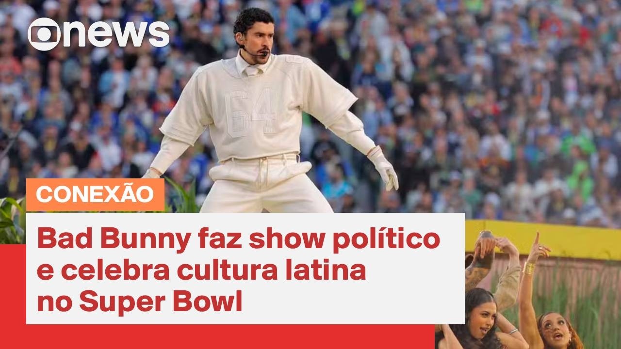 Bad Bunny faz show político e celebra cultura latina no Super Bowl